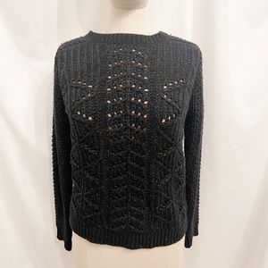 All-Saints spitalfields Cableknit Clara sweater- Gold Zipper Size 6